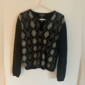 Wool argyle Ralph Lauren cardigan